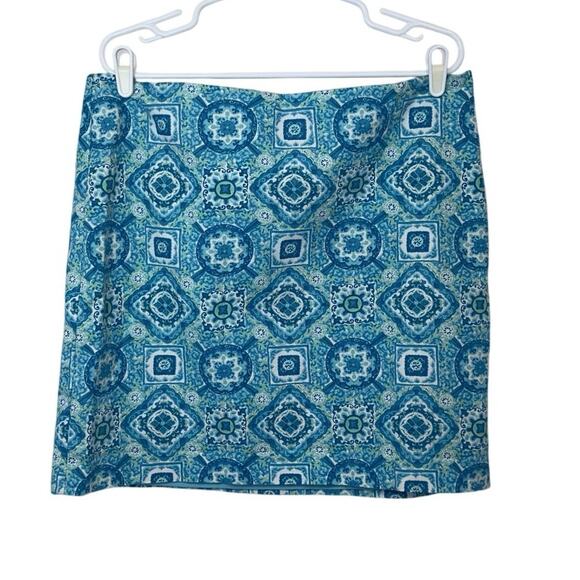 Talbots Petites Geometric Print Skirt Size 16P NWOT Resort Summer Preppy - Picture 1 of 6